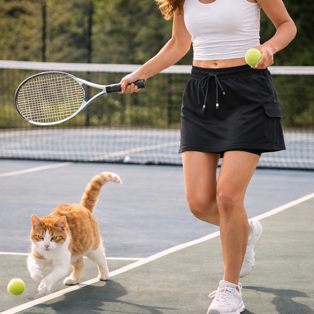 Fabletics Performance Skort Black Lightweight Act… - image 1